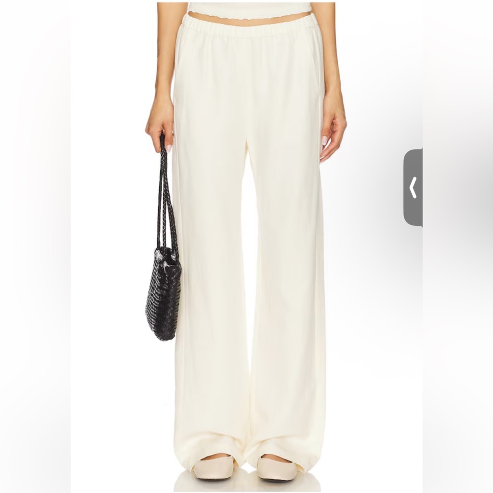 Enza Costa Wide Leg Pants in Ivory